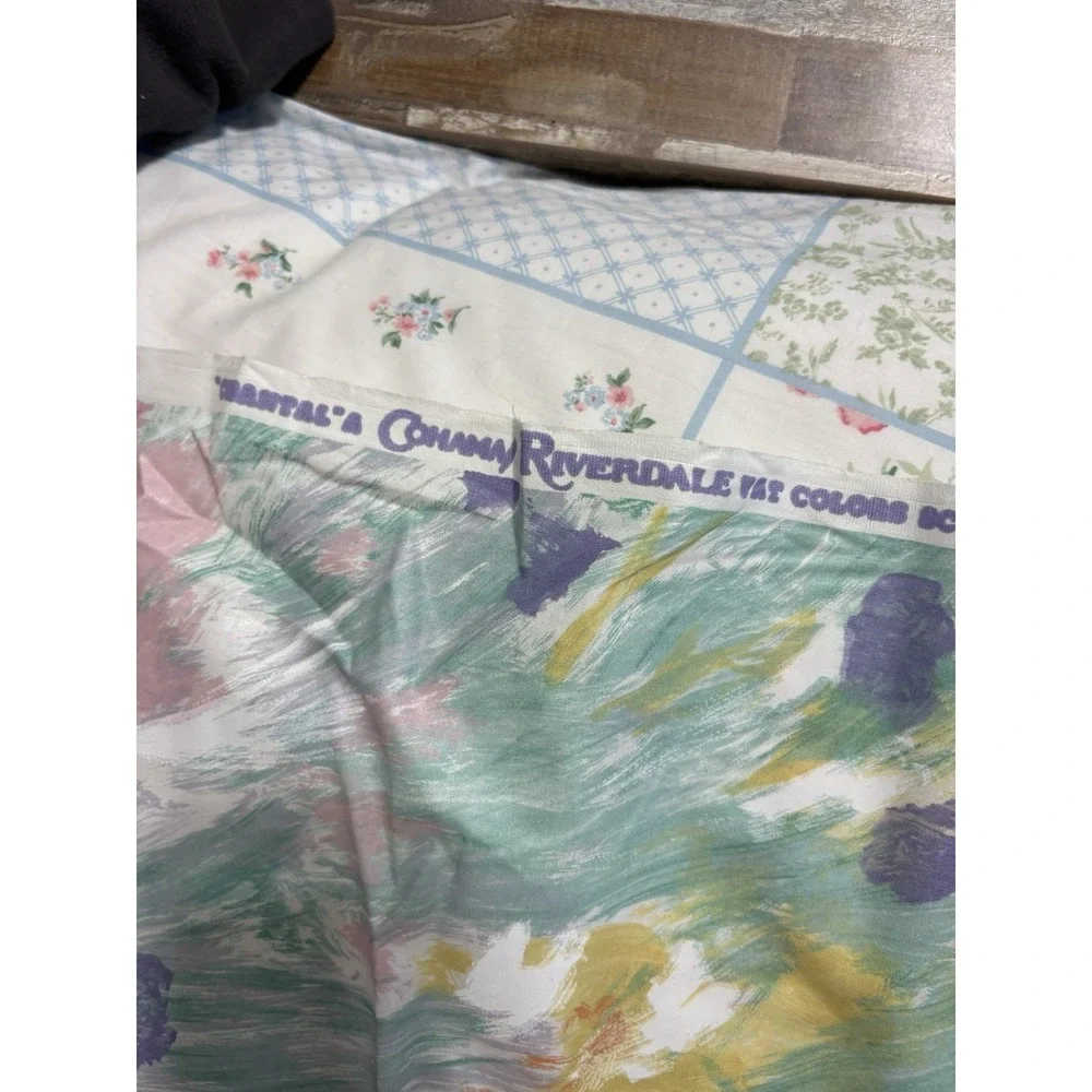 Vintage Chantal Cohamy Riverdale Color Splash 80s Fabric By The‎ Yard 56